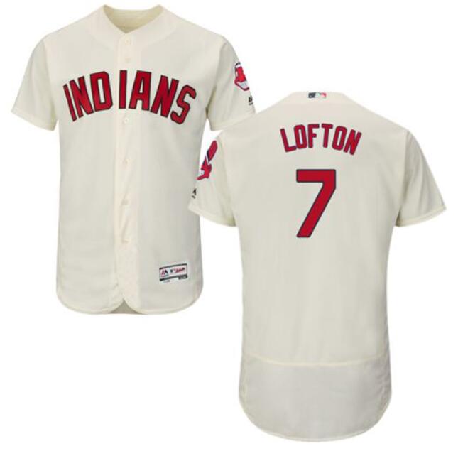 Men's Cleveland Indians Customized Cream Stitched Baseball Jersey Men's Cleveland Indians Customized Cream Stitched Baseball Jersey